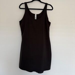 Elle Sport Black Tennis Tank Dress with Shorts XL Packable Pickleball Golf